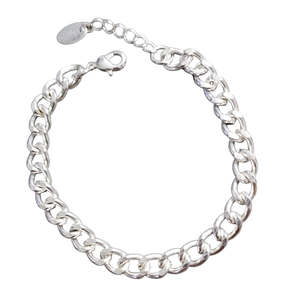 💥4 For $20💥Claire's Silver Tone Curb Chain Bracelet